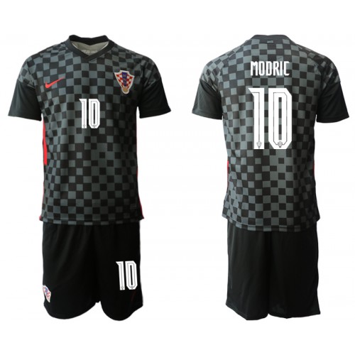 Nogometni Dresovi Hrvatska Luka Modrić 10 Dječji Gostujući Euro 2020 Kratkih Rukava Nogometni Dresovi Hrvatska Luka Modrić 10 Dječji Gostujući Euro 2020 Kratkih Rukava